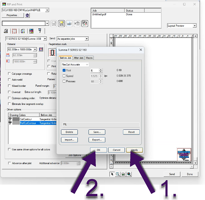 Adding multiple contour cut types to a single design SA International