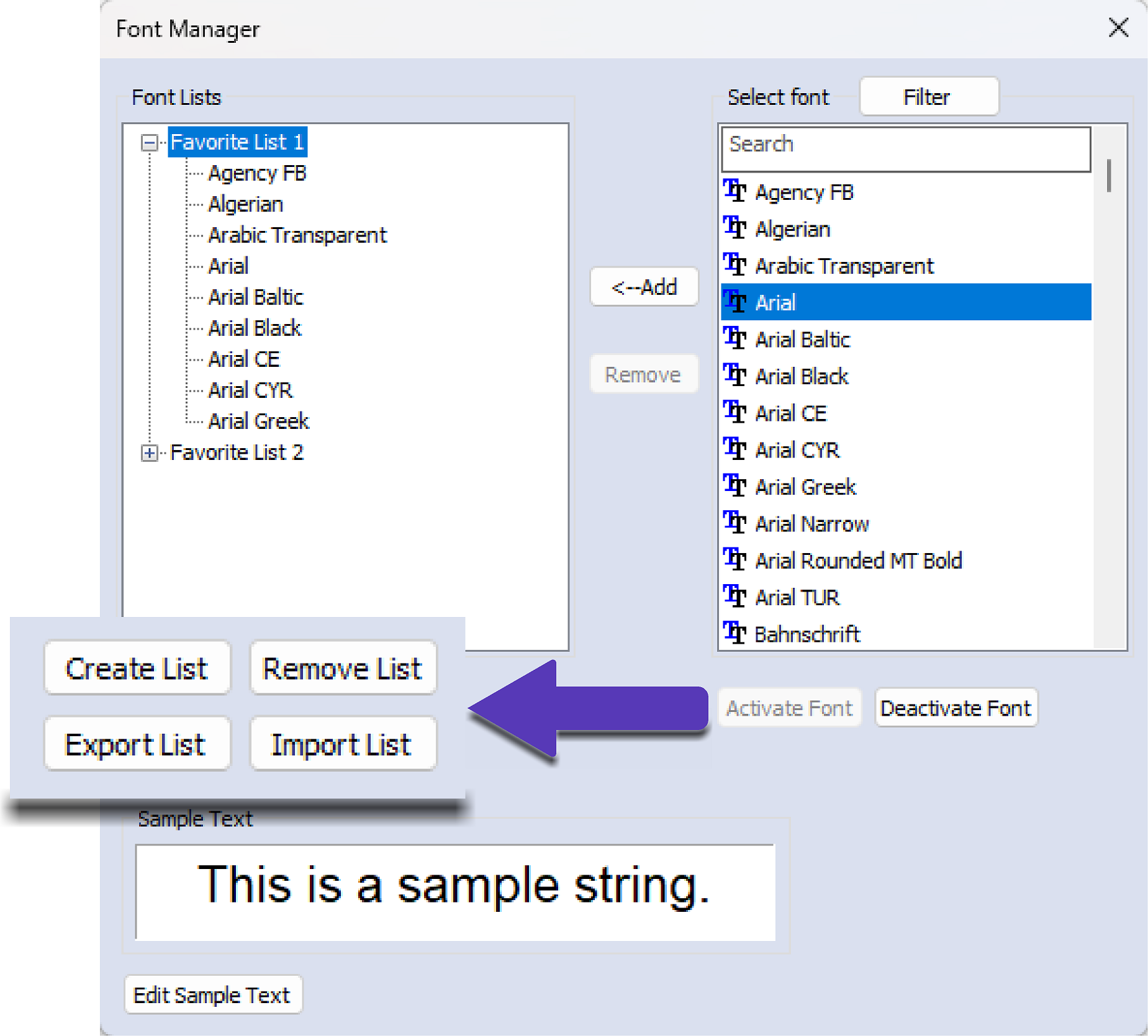 Gestor de fuentes – SA International (Español)